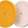 Treated yellow muslin buff wheel for gold silver jewelry pre-polishing mirror finish