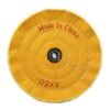 Yellow Cloth Buffing Wheel for Jewelry Polishing, Gold Silver Metal Mirror Finishing stitched muslin wheel