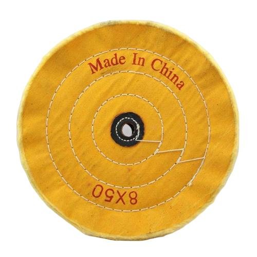 Yellow Cloth Buffing Wheel for Jewelry Polishing, Gold Silver Metal Mirror Finishing stitched muslin wheel